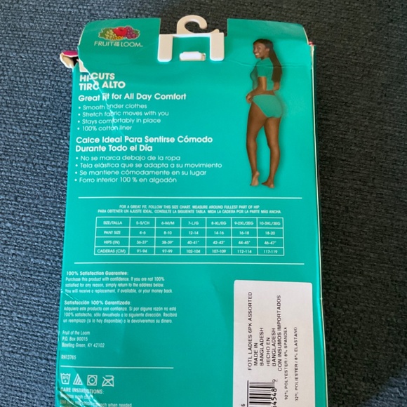 Fruit of the Loom womens panties. new in package. 6 pairs . size 6 M - Picture 2 of 2